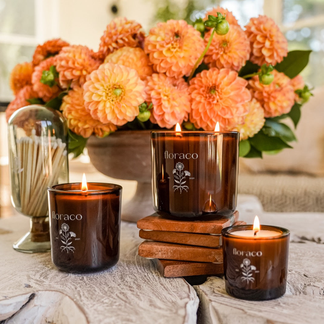 【マニュファクチャード ドゥ モナコ】アロマキャンドル Magnolia Mint Candle: Wild Mint, Orange Blossom, Eucalyptus, Lemon